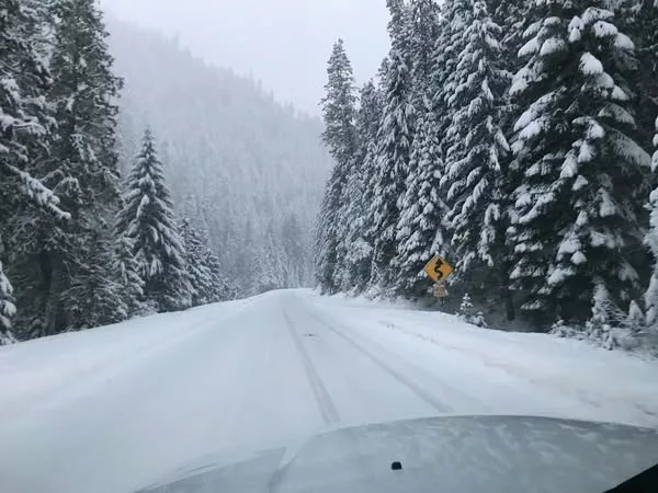 snowy road